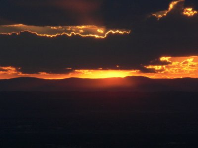 Sunset over Albuquerque
from Embudo Canyon