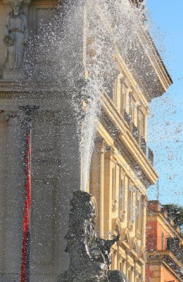 fountain in the piazza della repubblica, rome, italy (6/07)