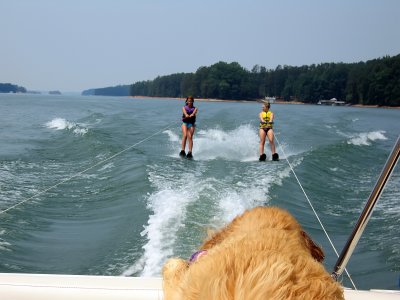 anna and amanda (and max on lookout)