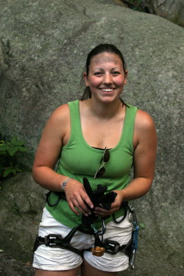 michelle - rock climbing in alabama 2005