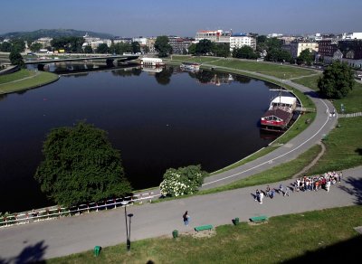 Vistula river beneath Wawel