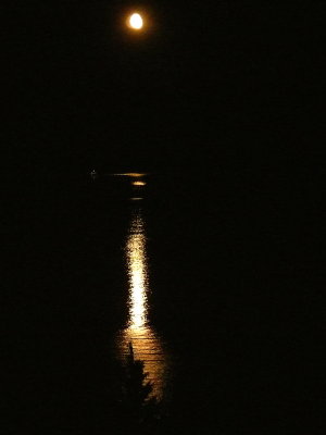 moonlight over Howe Sound