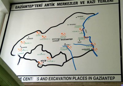 Turkey-Gazintep-Museum-Map Excavations