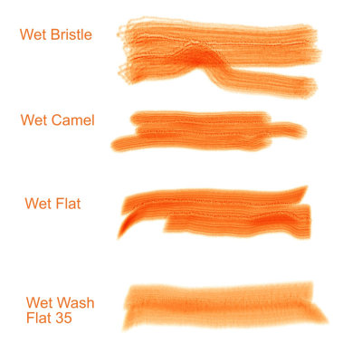 Sample - wet brushes