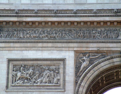 carvings on the Arc de Triumph
