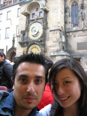 Me and Yuqi with the Astronomical Clock behind us.jpg