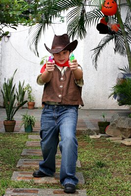Now He's a cowboy