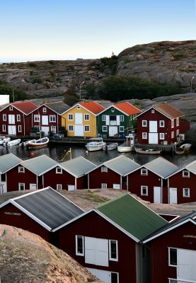 A little fishing village in Smogen, Sweden.