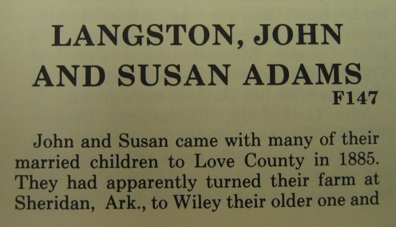 John Langston and Susan Adams