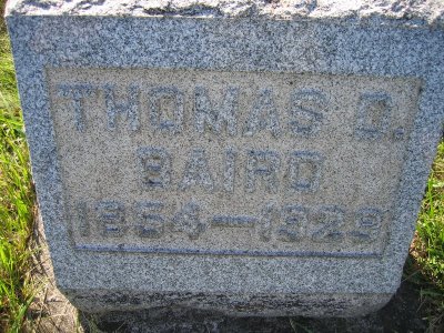 Thomas D. Baird b, 1854 d. 1929