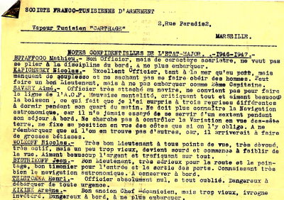 LE CARTHAGE DE LA FRANCO TUNISIENNE D'ARMEMENT 1947