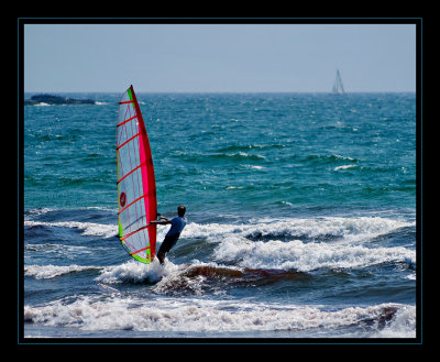 Windsurfing at Second Beach