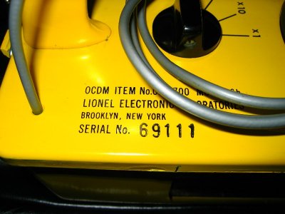 Lionel CD V-700 Civil Defense Geiger Counter