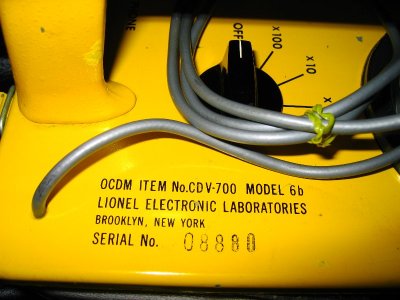 Lionel CD V-700 Civil Defense Geiger Counter