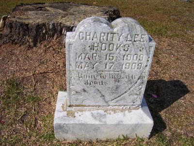 Charity Lee infant dau of Charity Lee and Jacob G. Hooks