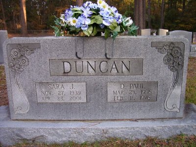 Sarah J. and D. Paul Duncan