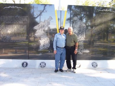 Clyde and Billie Hooks at  Korean War Memorial