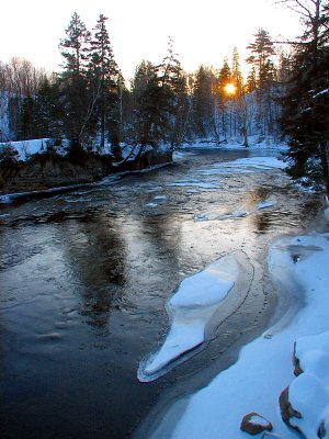 Coucher de soleil au parc Chauveau