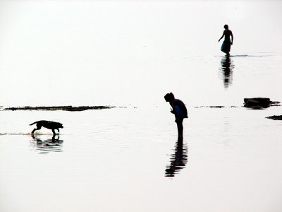 Marchant sur leau