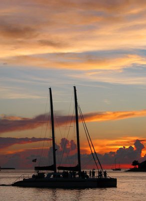 soire sur un catamaran