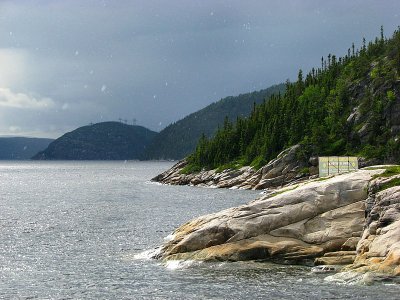 Pluie sur le fjord