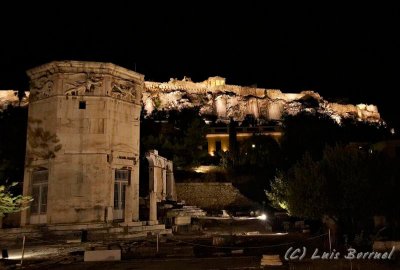 Acropolis night view