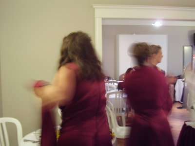 Bridesmaids in action