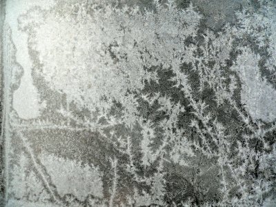 Frost on windowpane