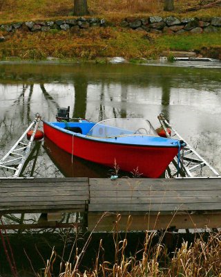 A red boat