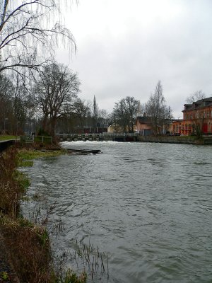 The small river in the centre of town