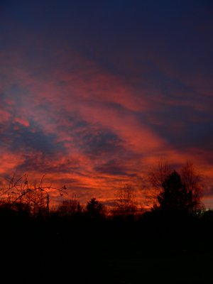 Flaming sunset