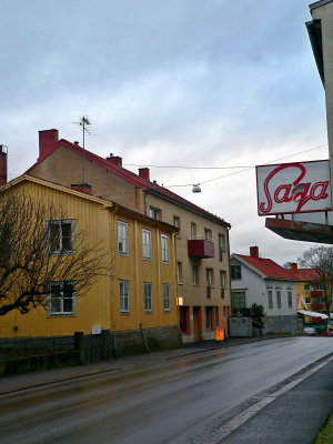 The old movie theater and the street