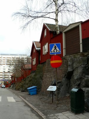 Old houses among new ones