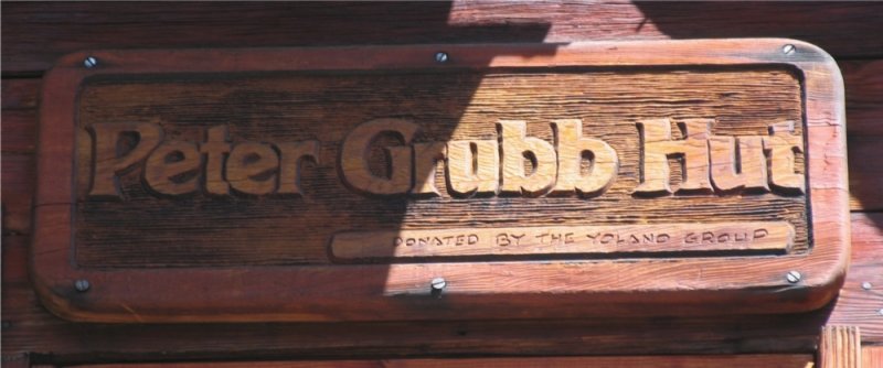 Peter Grubb Hut sign