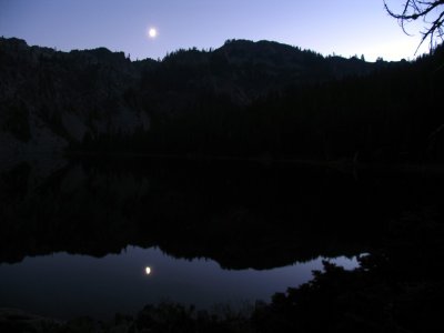 Moonrise over Cliff Lake
