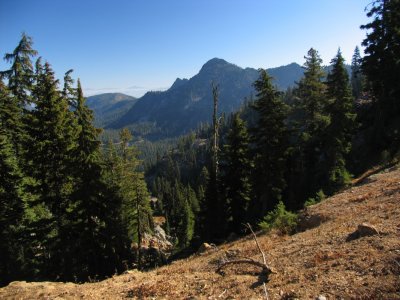 View from PCT down to Campbell lake