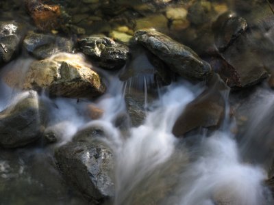Grider creek water flowing over rocks