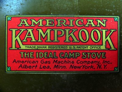 AGM No 3 Kampkook Stove Decal--1923