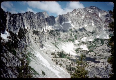 Mirror Lake viewed from Kalmia Pass,  Caesar Pk