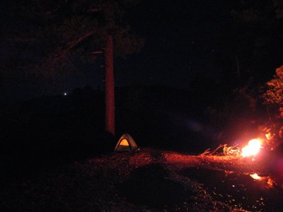 Red Buttes Camp and fire