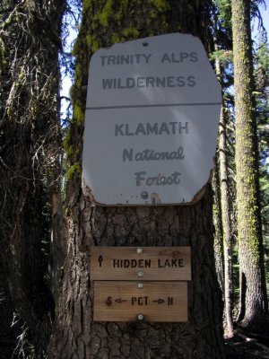 Trinity Alps Wilderness sign