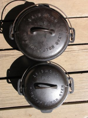 Griswold Tite-Top #8 and #6 Dutch Ovens