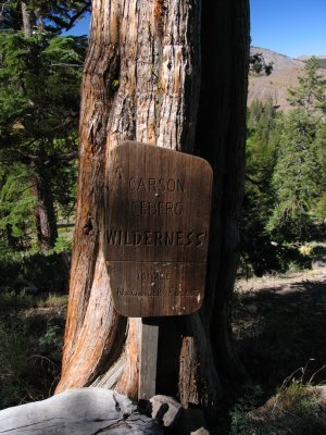 Carson Iceberg Wilderness sign