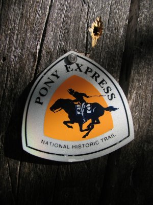 Pony Express trail sign