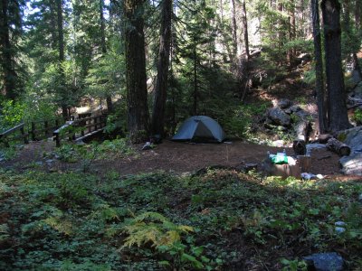Last nites camp on Milton Creek