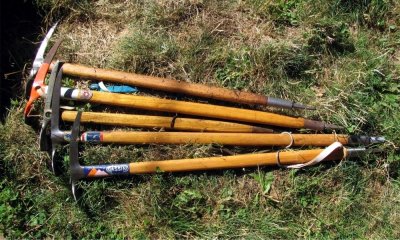 Vintage Mountain Climber's Wooden Ice Axes