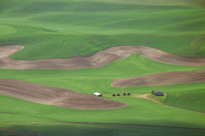 Combines await the Harvest