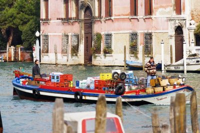 Venice boats, all over.....the life of La Serenissima