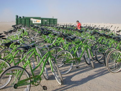 yellow bikes