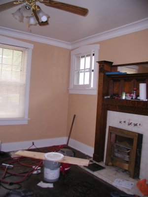 View of Living Room With New Paint.